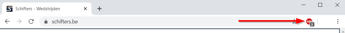Open het Adblock Plus menu.